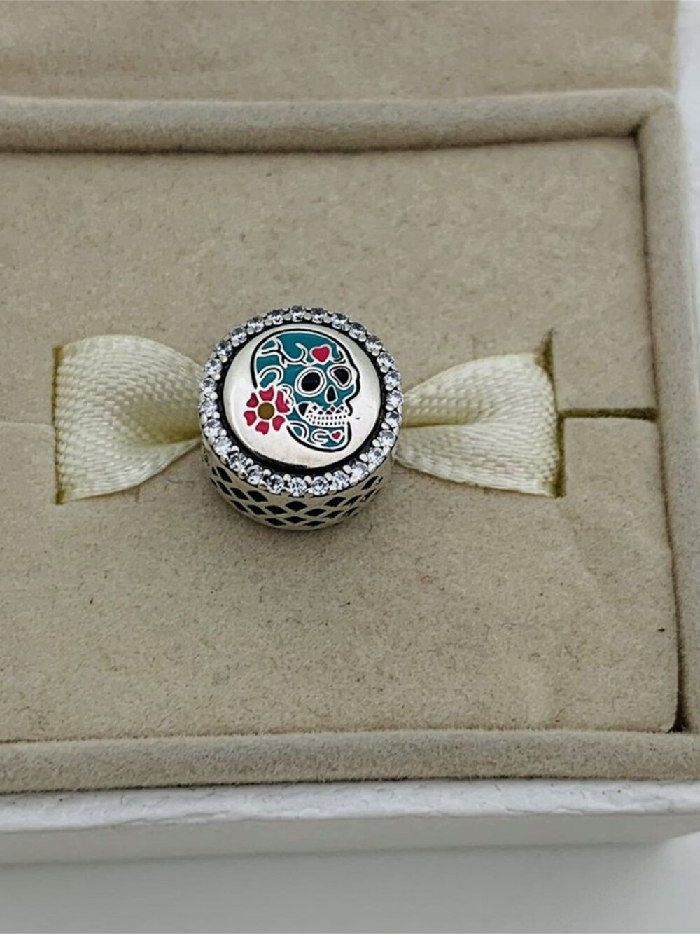 ✨🔥Pandora Day of the Dead Sugar Skull Charm